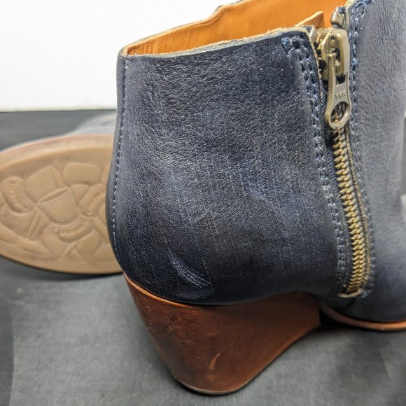 Kork-Ease Natalya Wedge Booties, Blue - Picture 5 of 8